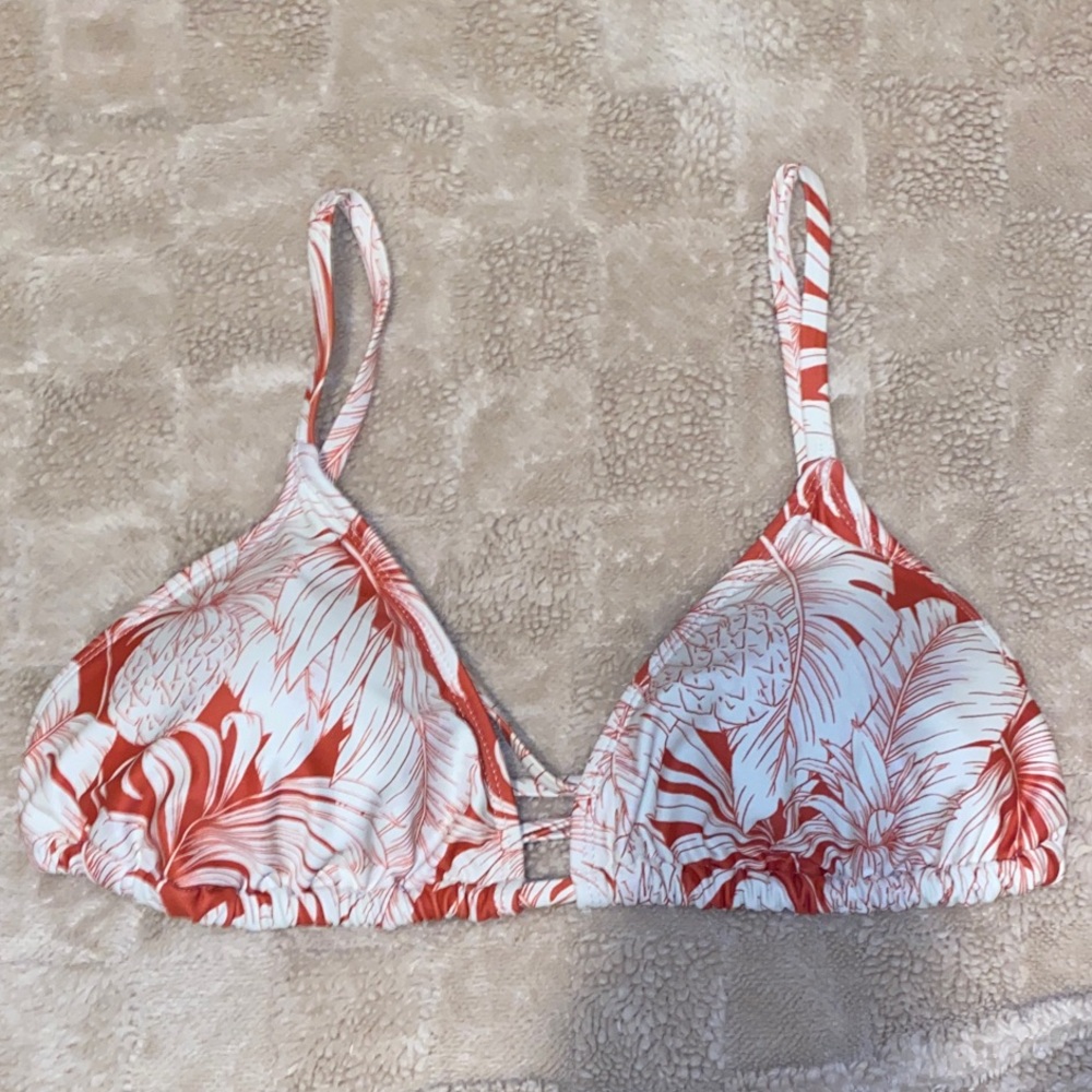 Tropical Print Bikini Top